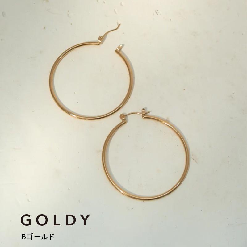 ナロー ライン ワイド フープ ステンレス ピアス GOLDY ゴールディ 1231052 goldy アクセサリー レディース 女性 メンズ 男性 シルバー ゴールド アレルギー対応 | GOLDY | 02