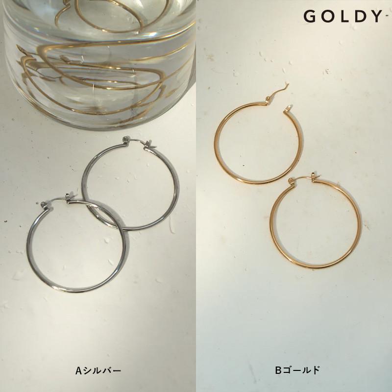 ナロー ライン ワイド フープ ステンレス ピアス GOLDY ゴールディ 1231052 goldy アクセサリー レディース 女性 メンズ 男性 シルバー ゴールド アレルギー対応 | GOLDY | 09