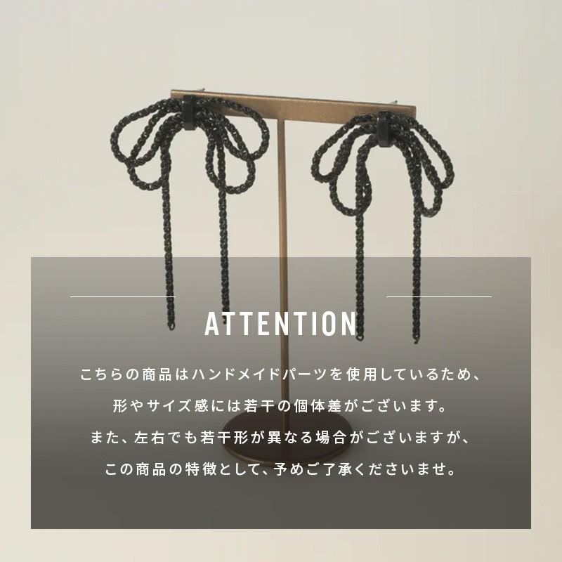 レイヤード チェーン リボン ピアス GOLDY ゴールディ 1231108 goldy アクセサリー  レディース シルバー ライトゴールド ブラック goldy ピアス リボンピアス | GOLDY | 15