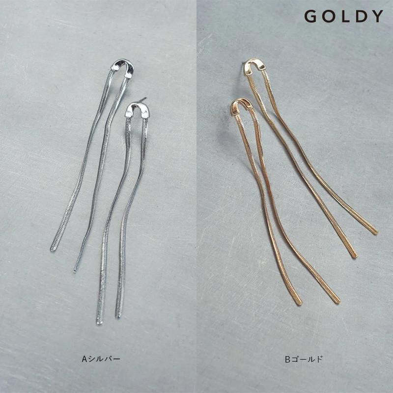 フラット スネーク ダングル ピアス GOLDY ゴールディ 1240202 goldy アクセサリー レディース 女性 シルバー ゴールド goldy ピアス かわいい ロングピアス | GOLDY | 09