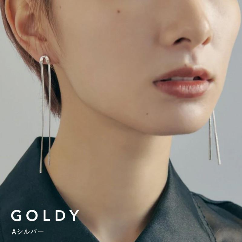 フラット スネーク ダングル ピアス GOLDY ゴールディ 1240202 goldy アクセサリー レディース 女性 シルバー ゴールド goldy ピアス かわいい ロングピアス | GOLDY | 01