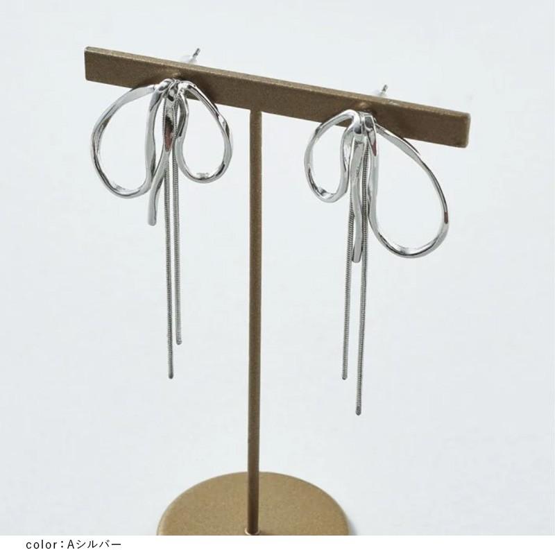ドループ メタル チェーン リボン ピアス GOLDY ゴールディ 1240702 goldy アクセサリー レディース シルバー ゴールド goldy ピアス チタン アレルギー対応 | GOLDY | 04