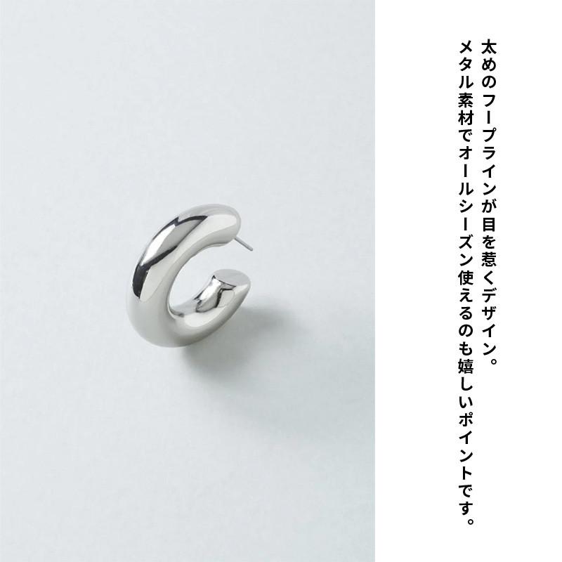 パイプ ライン フープ ピアス GOLDY ゴールディ 1240708 goldy アクセサリー レディース 女性  チタンポスト アレルギーフリー goldy ピアス シルバー ゴールド | GOLDY | 03