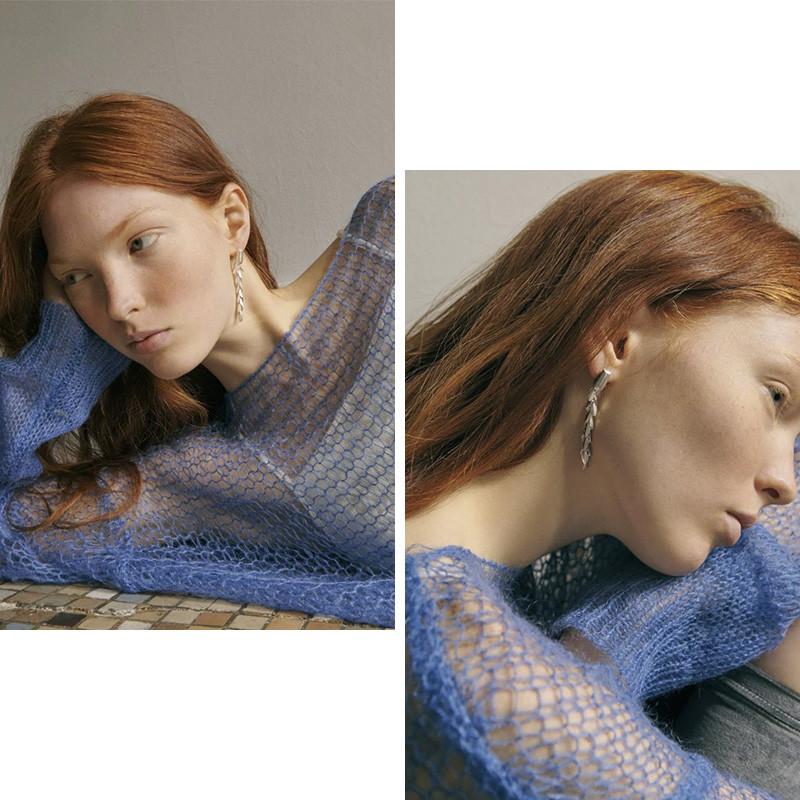 フリンジ チェーン フリル ピアス GOLDY ゴールディ 1241202 goldy アクセサリー レディース 女性 シルバー ゴールド マット チタンポスト アレルギー対応 | GOLDY | 10