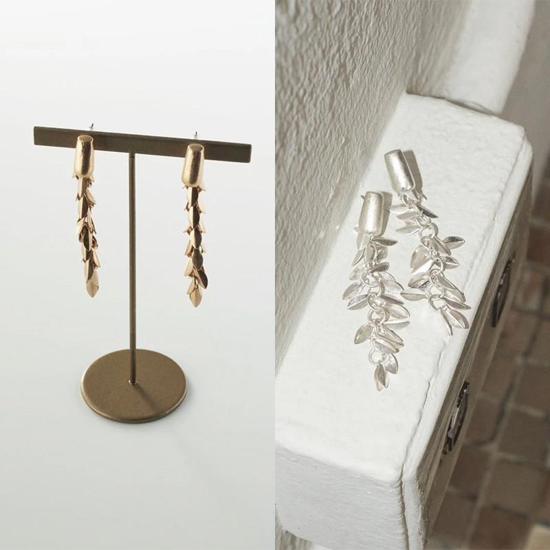 フリンジ チェーン フリル ピアス GOLDY ゴールディ 1241202 goldy アクセサリー レディース 女性 シルバー ゴールド マット チタンポスト アレルギー対応 | GOLDY | 12