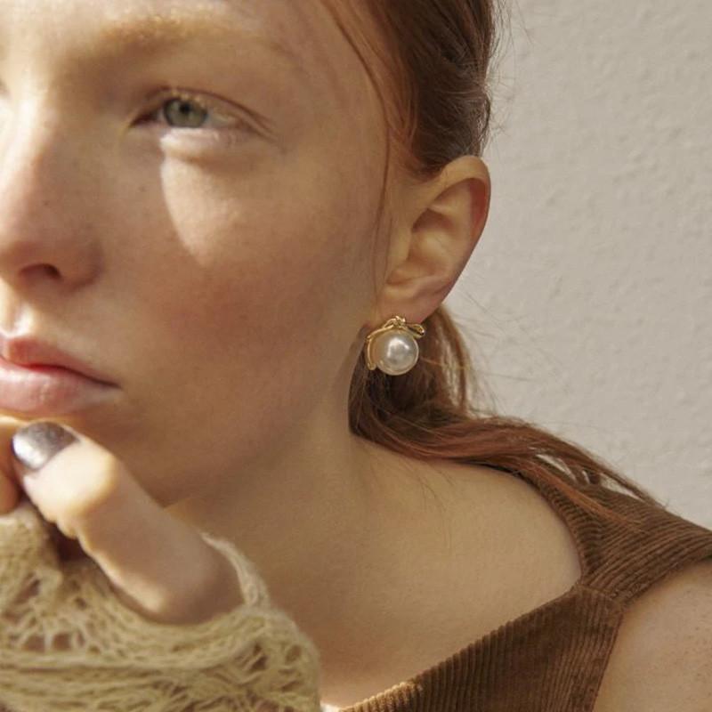 ビッグ パール ノット ピアス GOLDY ゴールディ 1250101 goldy アクセサリー レディース 女性 シルバー ゴールド 大きい パールピアス アレルギー対応 | GOLDY | 04