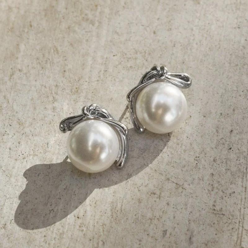 ビッグ パール ノット ピアス GOLDY ゴールディ 1250101 goldy アクセサリー レディース 女性 シルバー ゴールド 大きい パールピアス アレルギー対応 | GOLDY | 05