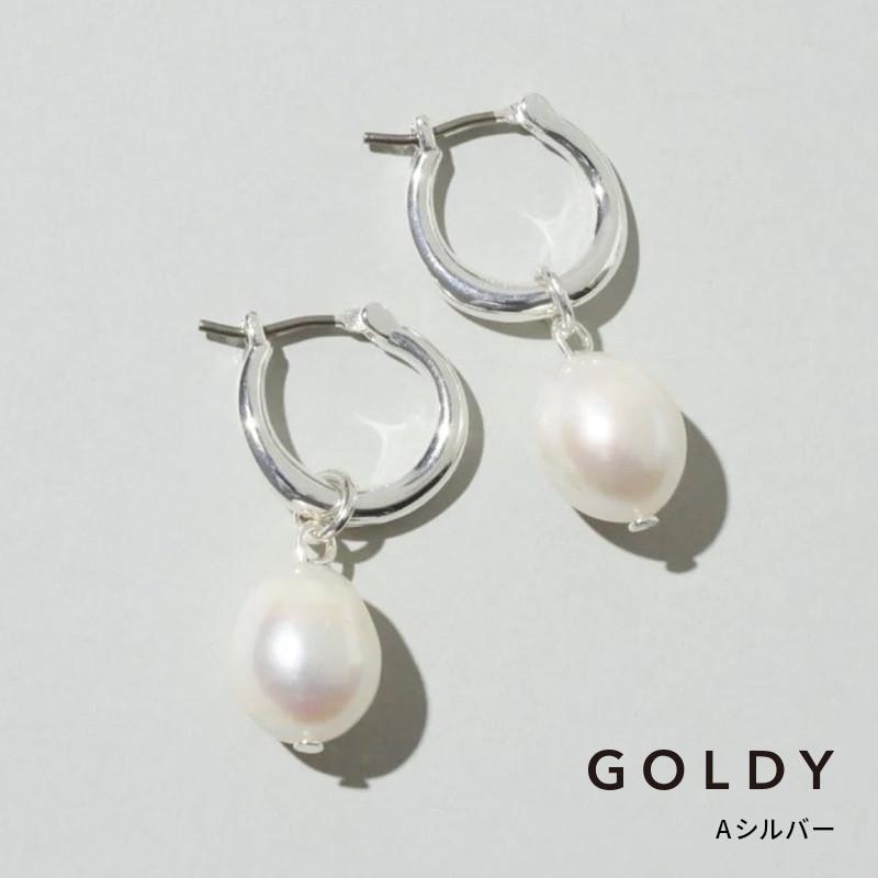 【GOLDY ゴールディ】フレッシュ ウォーター パール メタル ピアス 1260314 goldy アクセサリー レディース 女性 2WA フープ アレルギー対応 シルバー ゴールド | GOLDY | 01