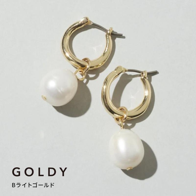 【GOLDY ゴールディ】フレッシュ ウォーター パール メタル ピアス 1260314 goldy アクセサリー レディース 女性 2WA フープ アレルギー対応 シルバー ゴールド | GOLDY | 02