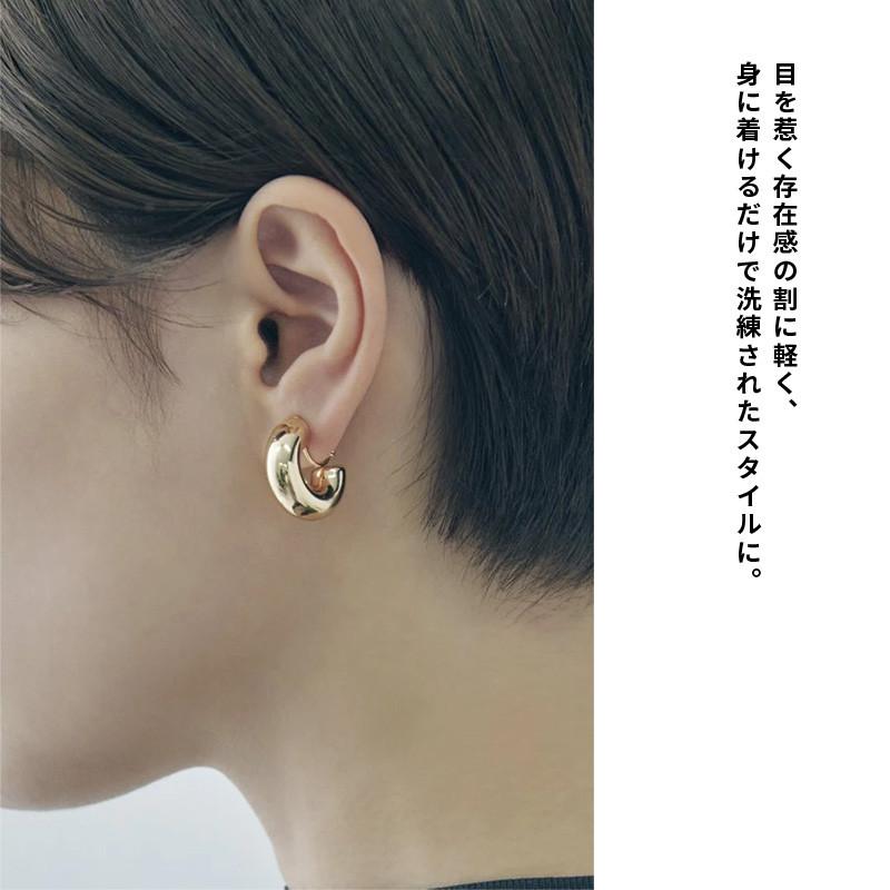パイプ ライン ミドル フープ イヤリング GOLDY ゴールディ 2240709 goldy アクセサリー レディース 女性 シルバー ライトゴールド goldy イヤリング | GOLDY | 05