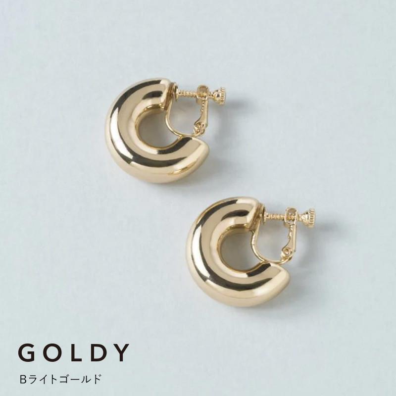 パイプ ライン ミドル フープ イヤリング GOLDY ゴールディ 2240709 goldy アクセサリー レディース 女性 シルバー ライトゴールド goldy イヤリング | GOLDY | 02