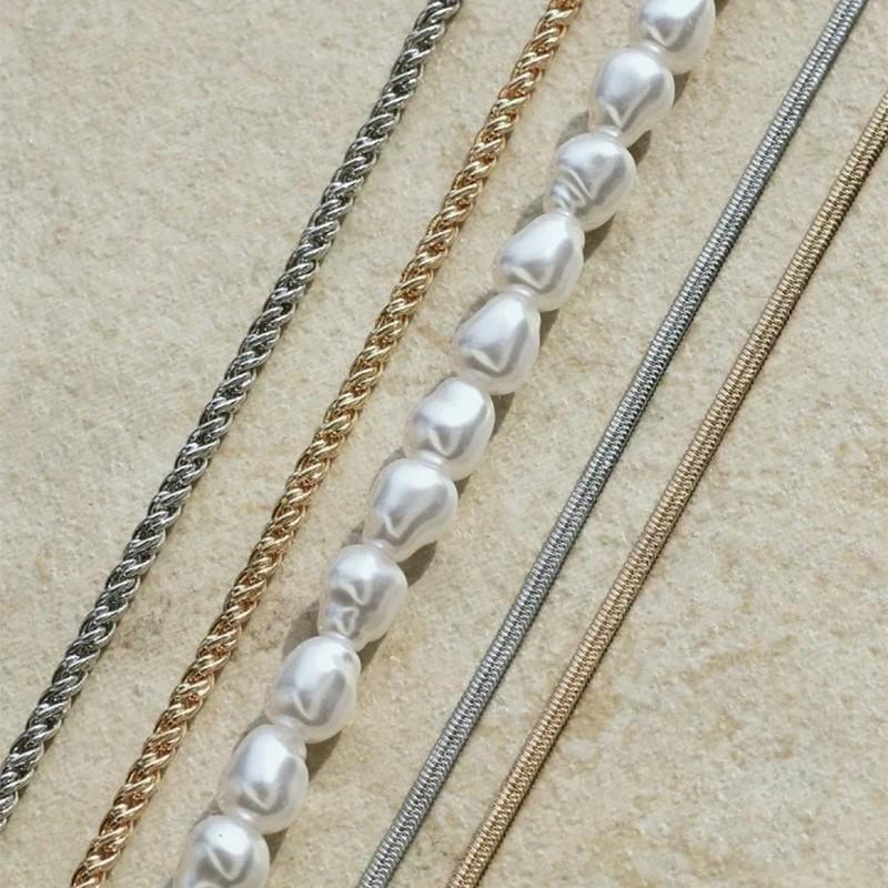 パール × チェーン マルチ レイヤード ネックレス GOLDY ゴールディ 3221111 goldy アクセサリー レディース パールネックレス セット シルバー ゴールド | GOLDY | 10