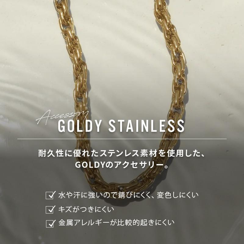 オーバーラップ チェーン ステンレス ネックレス GOLDY ゴールディ 3230211 レディース チェーンネックレス チェーンのみ アレルギー対応 シルバー ゴールド | GOLDY | 04