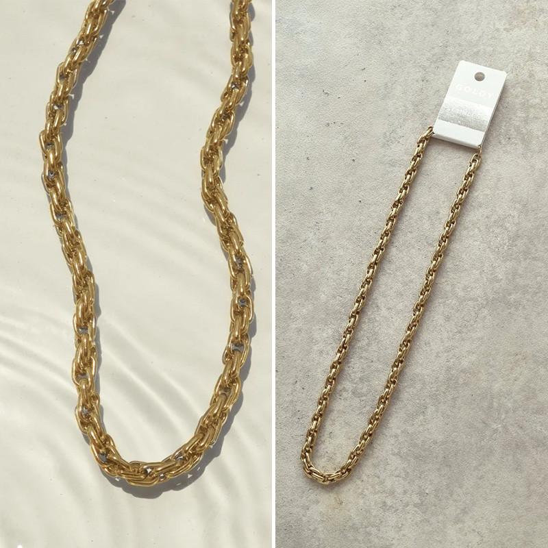 オーバーラップ チェーン ステンレス ネックレス GOLDY ゴールディ 3230211 レディース チェーンネックレス チェーンのみ アレルギー対応 シルバー ゴールド | GOLDY | 11