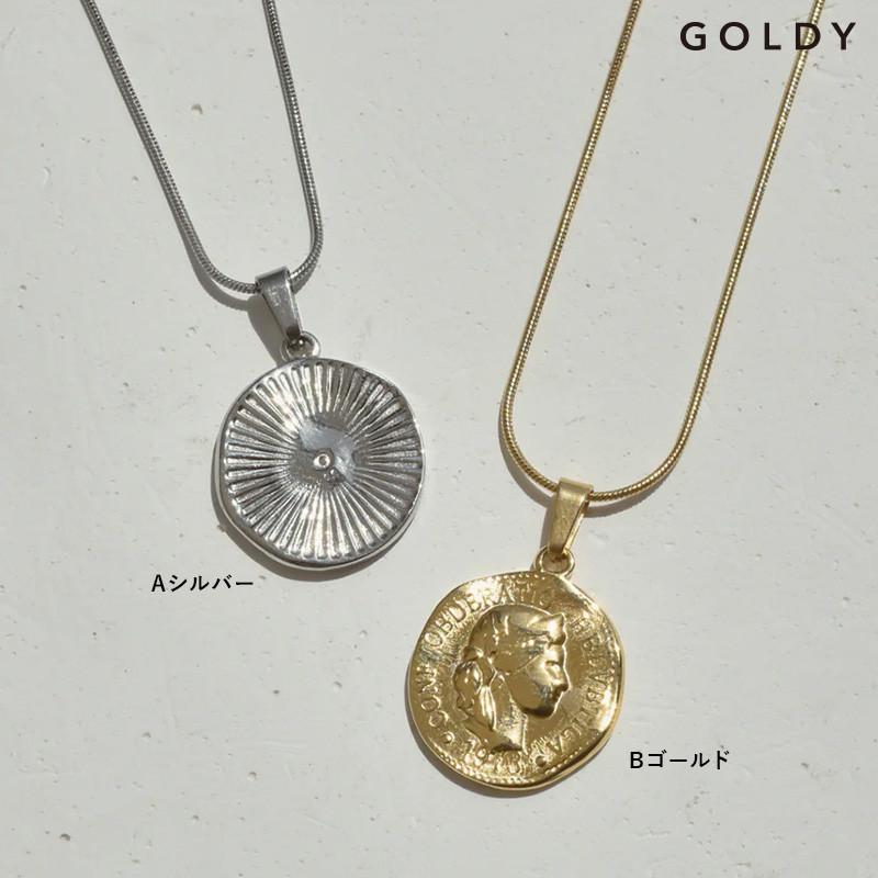 コイン × スネーク チェーン ステンレス ネックレス GOLDY ゴールディ 3230704 goldy アクセサリー レディース コインネックレス アレルギー対応 | GOLDY | 13
