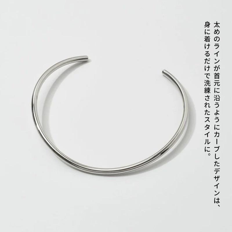 ラウンド カーブ ステンレス ネックカフ GOLDY ゴールディ 3240654 goldy アクセサリー レディース チョーカー シルバー ゴールド goldy ネックレス | GOLDY | 06