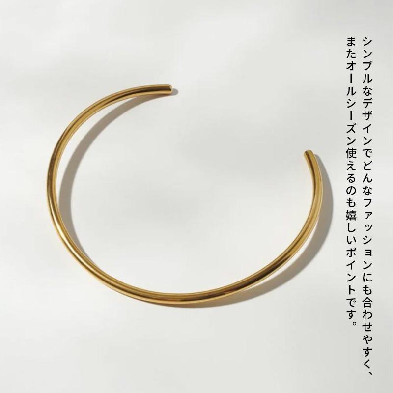ラウンド カーブ ステンレス ネックカフ GOLDY ゴールディ 3240654 goldy アクセサリー レディース チョーカー シルバー ゴールド goldy ネックレス | GOLDY | 07