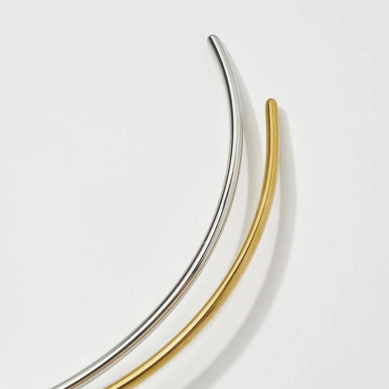 ラウンド カーブ スリム ステンレス ネックカフ GOLDY ゴールディ 3240655 goldy アクセサリー レディース チョーカー シルバー ゴールド goldy ネックレス | GOLDY | 06