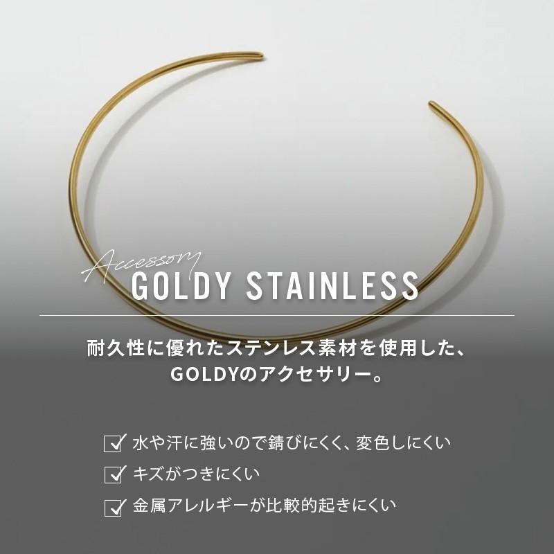 ラウンド カーブ スリム ステンレス ネックカフ GOLDY ゴールディ 3240655 goldy アクセサリー レディース チョーカー シルバー ゴールド goldy ネックレス | GOLDY | 07