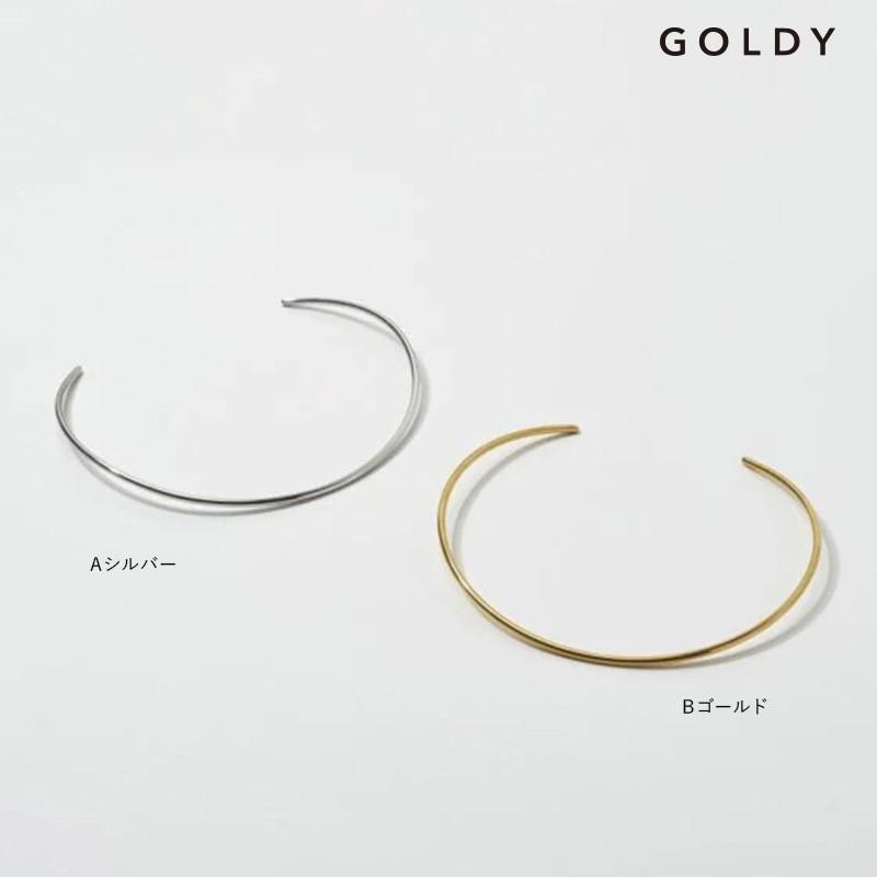 ラウンド カーブ スリム ステンレス ネックカフ GOLDY ゴールディ 3240655 goldy アクセサリー レディース チョーカー シルバー ゴールド goldy ネックレス | GOLDY | 08