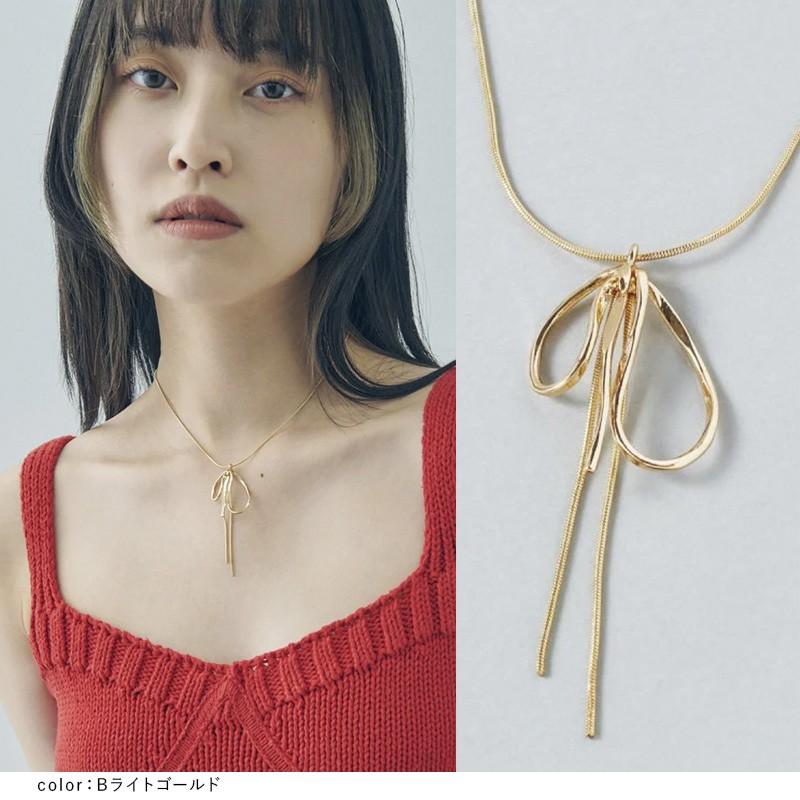 ドループ メタル チェーン リボン ネックレス GOLDY ゴールディ 3240703 goldy アクセサリー レディース ロングネックレス シルバー ゴールド goldy ネックレス | GOLDY | 09