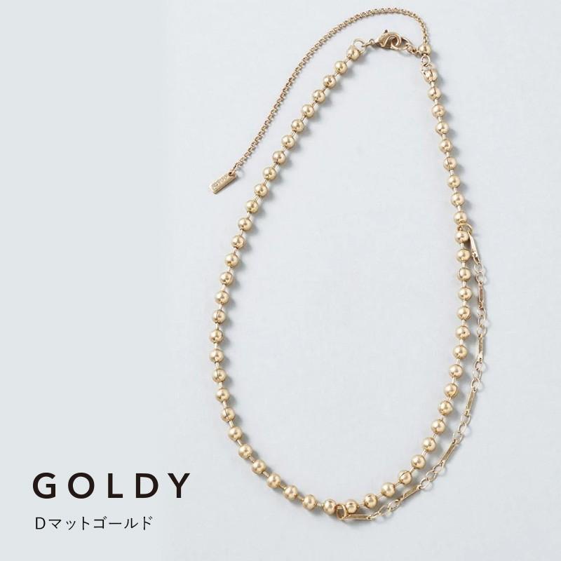 メタル ボール アシンメトリー ネックレス GOLDY ゴールディ 3240704 goldy アクセサリー レディース ネックレス ボールチェーン 調節可能 シルバー ゴールド | GOLDY | 04