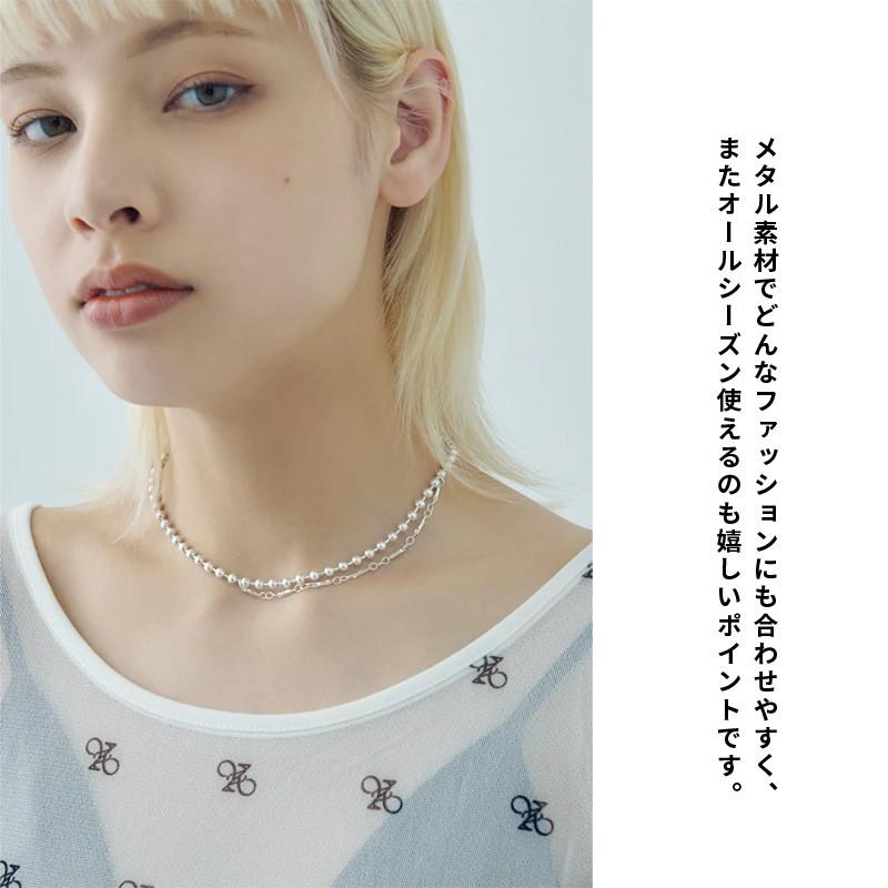 メタル ボール アシンメトリー ネックレス GOLDY ゴールディ 3240704 goldy アクセサリー レディース ネックレス ボールチェーン 調節可能 シルバー ゴールド | GOLDY | 11