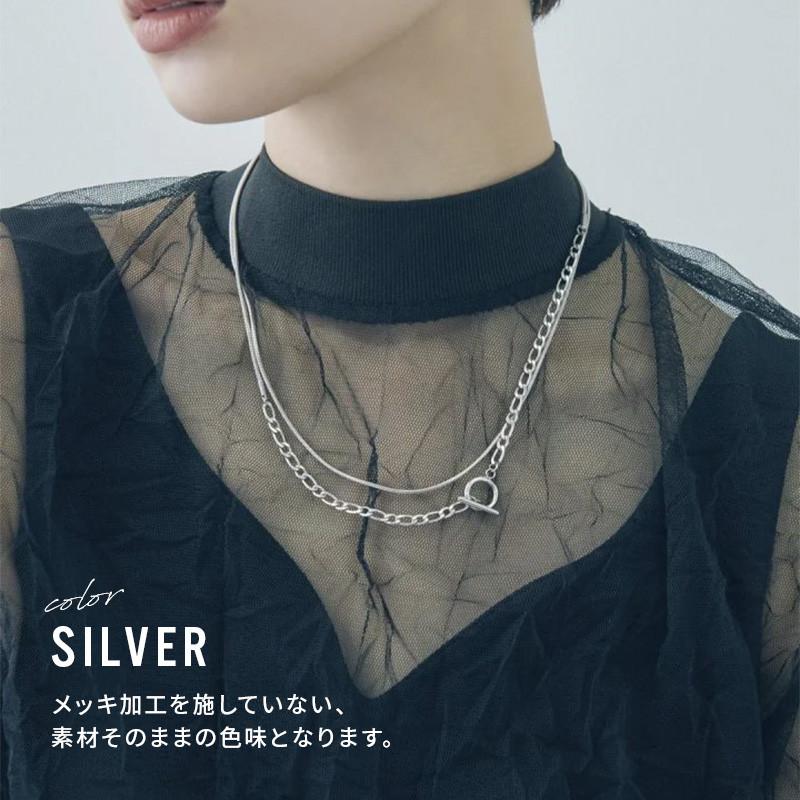 スイッチング チェーン マンテル ロング ステンレス ネックレス GOLDY ゴールディ 3240710 レディース goldy ネックレス アレルギー対応 シルバー ゴールド | GOLDY | 04