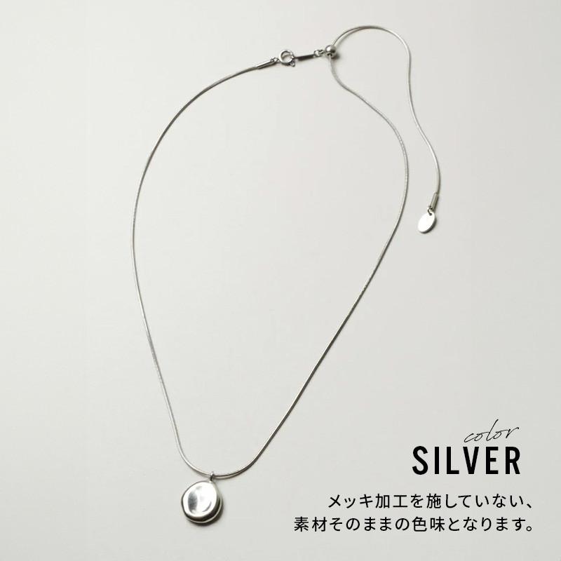 フラット プレート ステンレス ネックレス GOLDY ゴールディ 3250252 goldy アクセサリー レディース コインネックレス シルバー ゴールド アレルギー対応 | GOLDY | 04