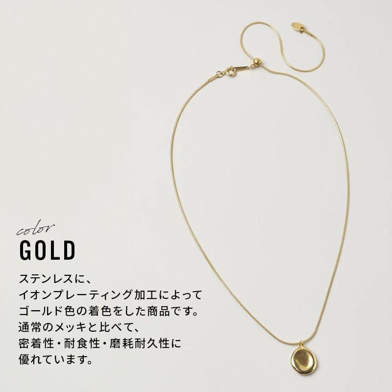 フラット プレート ステンレス ネックレス GOLDY ゴールディ 3250252 goldy アクセサリー レディース コインネックレス シルバー ゴールド アレルギー対応 | GOLDY | 05