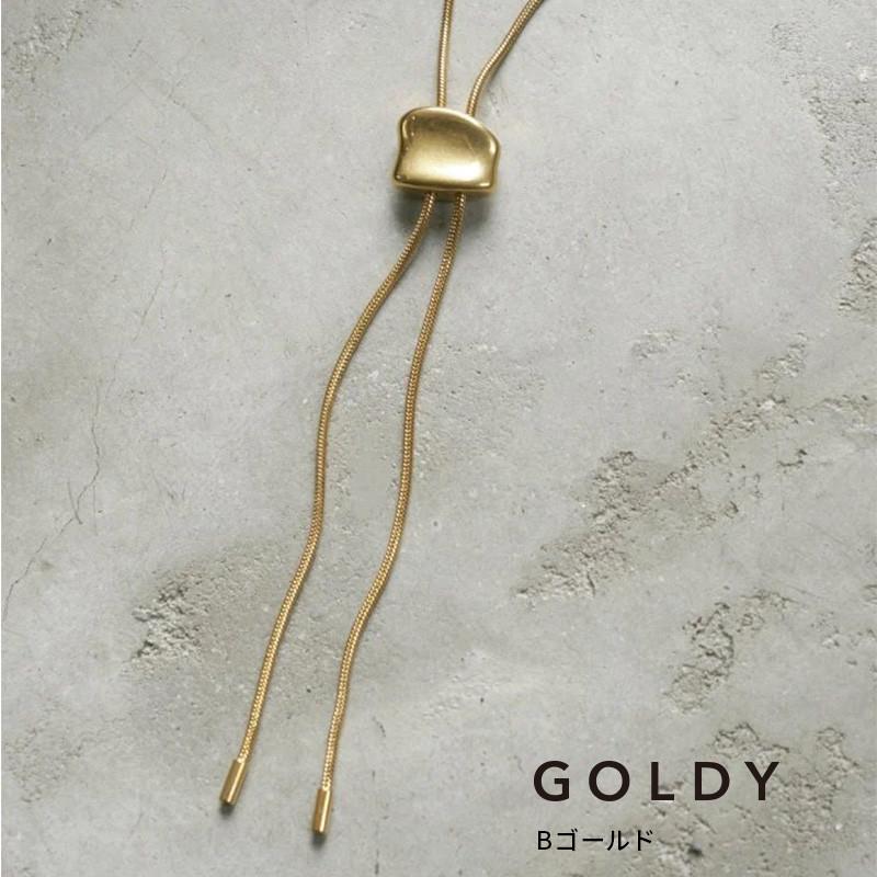 ループ タイイング ステンレス ネックレス GOLDY ゴールディ 3250253 goldy アクセサリー レディース  シルバー ゴールド アレルギー対応 ループタイネックレス | GOLDY | 02