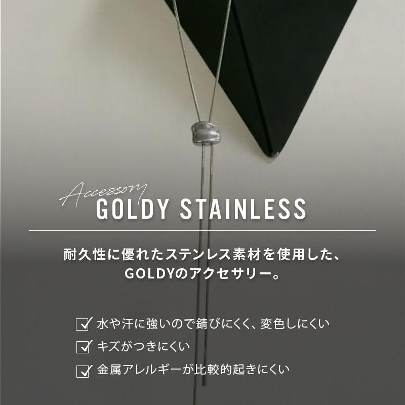 ループ タイイング ステンレス ネックレス GOLDY ゴールディ 3250253 goldy アクセサリー レディース  シルバー ゴールド アレルギー対応 ループタイネックレス | GOLDY | 03