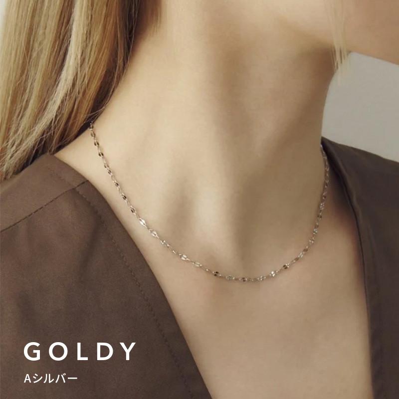 ペタル チェーン ステンレス ネックレス GOLDY ゴールディ 3250450 goldy アクセサリー レディース チェーンネックレス アレルギー対応 シルバー ゴールド | GOLDY | 01