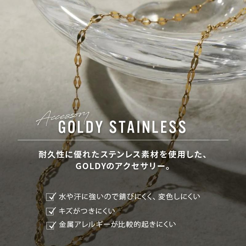 ペタル チェーン ステンレス ネックレス GOLDY ゴールディ 3250450 goldy アクセサリー レディース チェーンネックレス アレルギー対応 シルバー ゴールド | GOLDY | 03