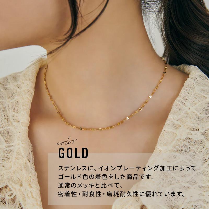 ペタル チェーン ステンレス ネックレス GOLDY ゴールディ 3250450 goldy アクセサリー レディース チェーンネックレス アレルギー対応 シルバー ゴールド | GOLDY | 05