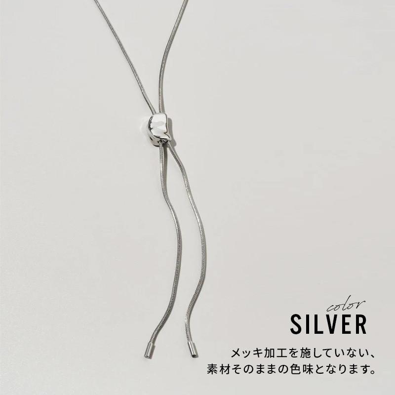 スレンダー ループ タイイング ステンレス ネックレス GOLDY ゴールディ 3250454 goldy アクセサリー レディース アレルギー対応 シルバー ゴールド | GOLDY | 05