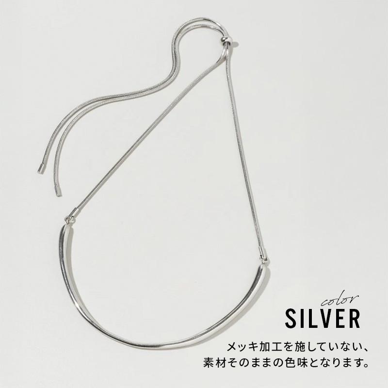 【即納】アーチ ライン バック ロング ステンレス ネックレス GOLDY ゴールディ 3250651 goldy アクセサリー レディース チェーンネックレス シルバー ゴールド | GOLDY | 04