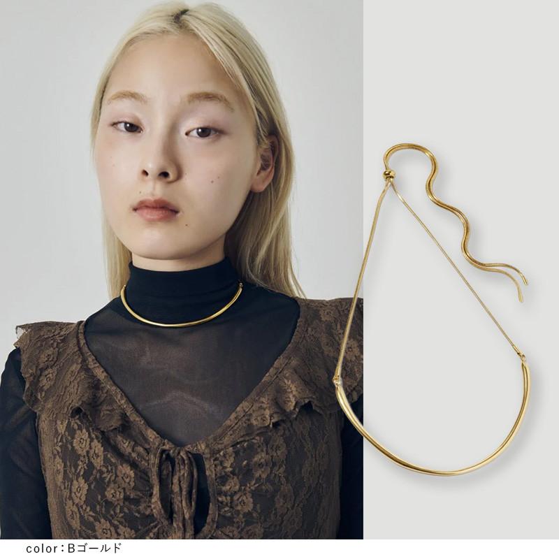 【即納】アーチ ライン バック ロング ステンレス ネックレス GOLDY ゴールディ 3250651 goldy アクセサリー レディース チェーンネックレス シルバー ゴールド | GOLDY | 08