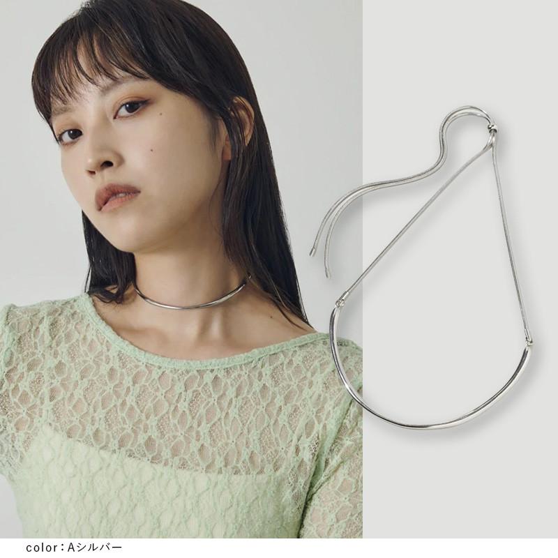 【即納】アーチ ライン バック ロング ステンレス ネックレス GOLDY ゴールディ 3250651 goldy アクセサリー レディース チェーンネックレス シルバー ゴールド | GOLDY | 09