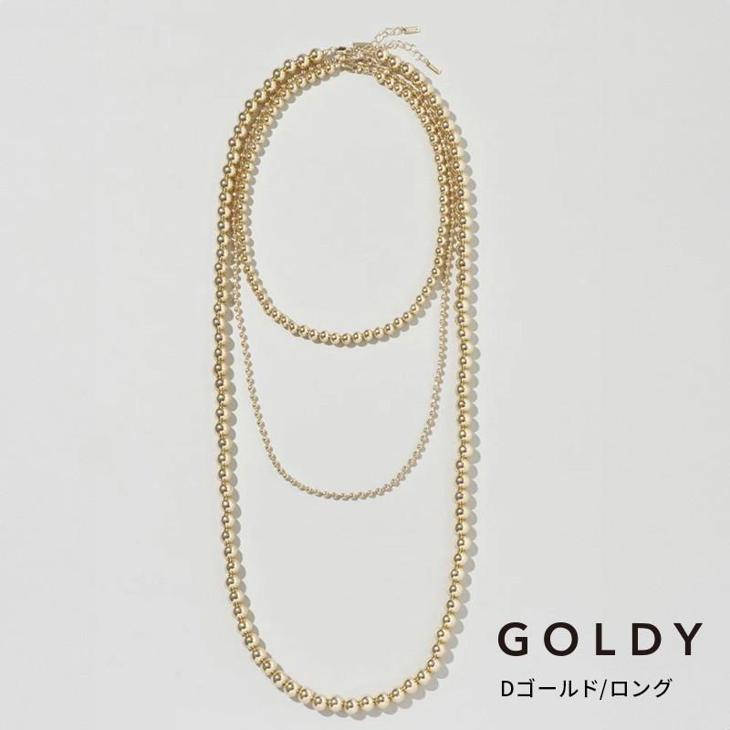 ビッグ バブル メタル ネックレス GOLDY ゴールディ 3250804 goldy アクセサリー レディース ボールネックレス 3本セット シルバー ライトゴールド | GOLDY | 04