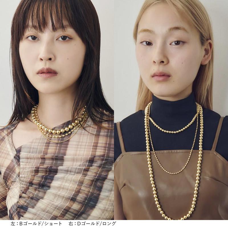 ビッグ バブル メタル ネックレス GOLDY ゴールディ 3250804 goldy アクセサリー レディース ボールネックレス 3本セット シルバー ライトゴールド | GOLDY | 08