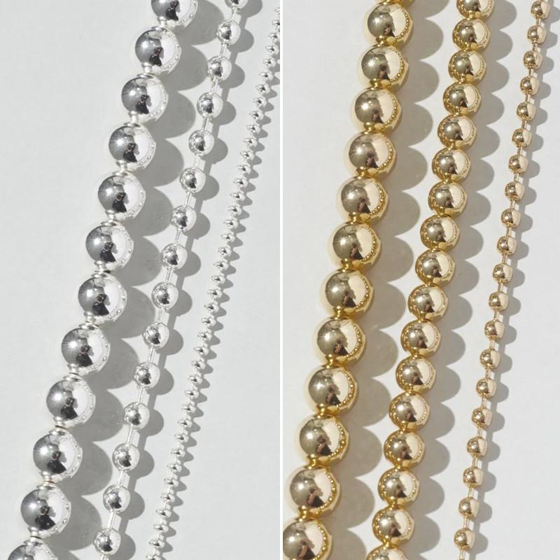 ビッグ バブル メタル ネックレス GOLDY ゴールディ 3250804 goldy アクセサリー レディース ボールネックレス 3本セット シルバー ライトゴールド | GOLDY | 13