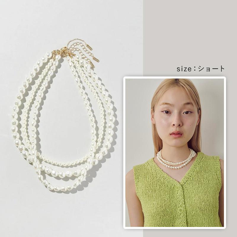 ビッグ バブル パール ネックレス GOLDY ゴールディ 3250805 goldy アクセサリー レディース パールネックレス  ネックレス 3本セット ロング ショート | GOLDY | 06