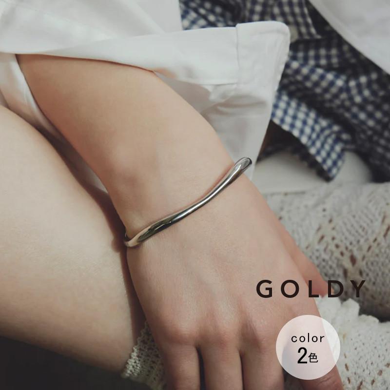 ニュアンス ライン ステンレス バングル GOLDY ゴールディ 4240414 goldy アクセサリー レディース 女性 ブレスレット メンズ ユニセックス シルバー ゴールド | GOLDY