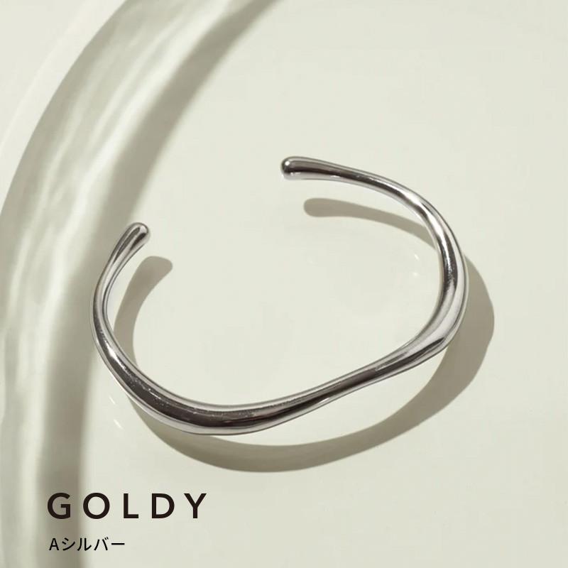 ニュアンス ライン ステンレス バングル GOLDY ゴールディ 4240414 goldy アクセサリー レディース 女性 ブレスレット メンズ ユニセックス シルバー ゴールド | GOLDY | 01