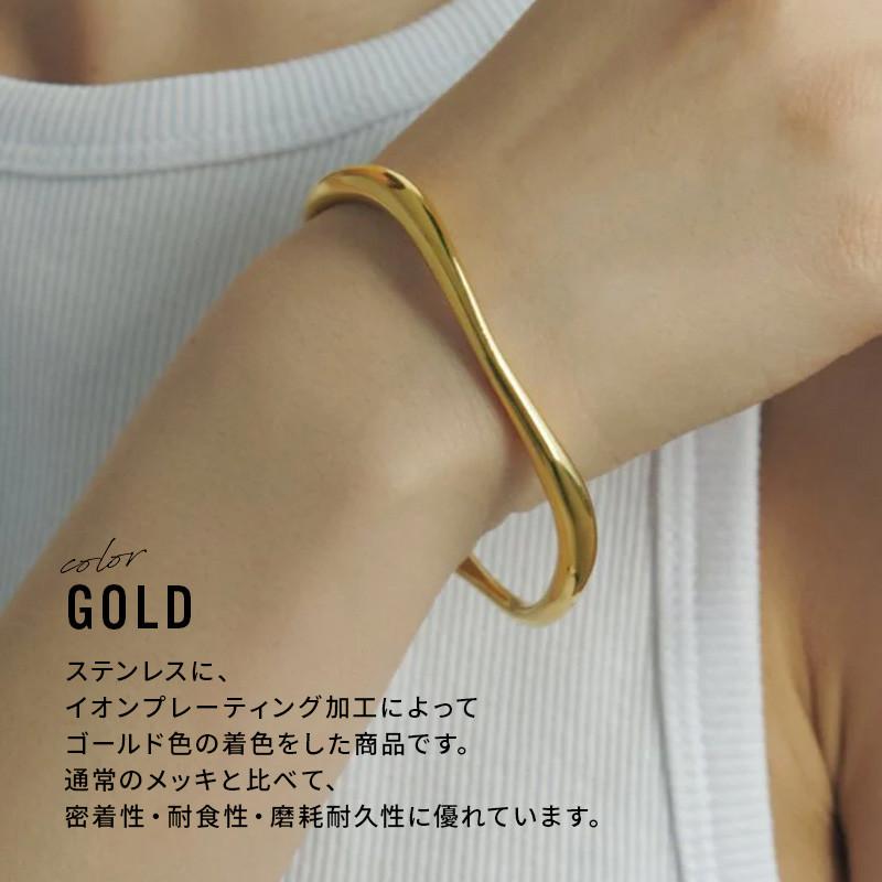 ニュアンス ライン ステンレス バングル GOLDY ゴールディ 4240414 goldy アクセサリー レディース 女性 ブレスレット メンズ ユニセックス シルバー ゴールド | GOLDY | 05