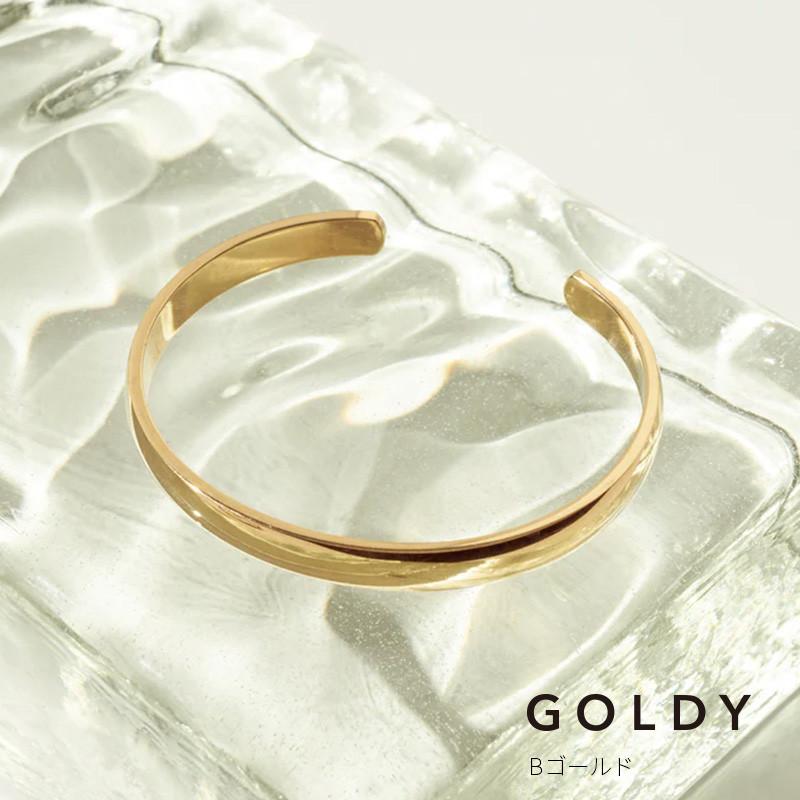 スリム プレート ステンレス バングル GOLDY ゴールディ 4240416 goldy アクセサリー レディース  女性 シルバー ゴールド メタル goldy バングル ブレスレット | GOLDY | 02