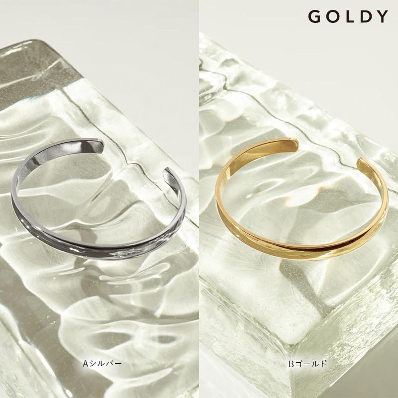 スリム プレート ステンレス バングル GOLDY ゴールディ 4240416 goldy アクセサリー レディース  女性 シルバー ゴールド メタル goldy バングル ブレスレット | GOLDY | 09