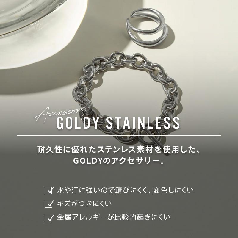 オーバル チェーン マンテル ステンレス ブレスレット GOLDY ゴールディ 4240418 goldy アクセサリー レディース シルバー ゴールド goldy ブレスレット | GOLDY | 03