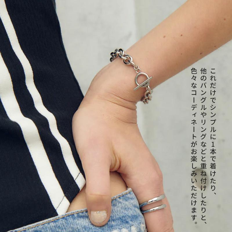 オーバル チェーン マンテル ステンレス ブレスレット GOLDY ゴールディ 4240418 goldy アクセサリー レディース シルバー ゴールド goldy ブレスレット | GOLDY | 07